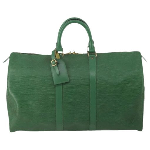 Keepall leather travel bag