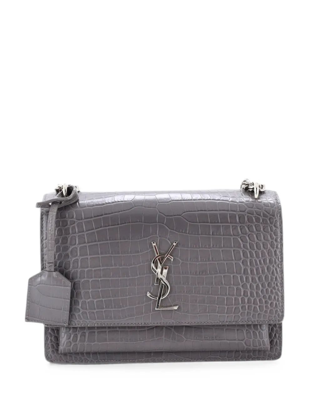Sunset Crocodile Embossed Leather Medium crossbody bag