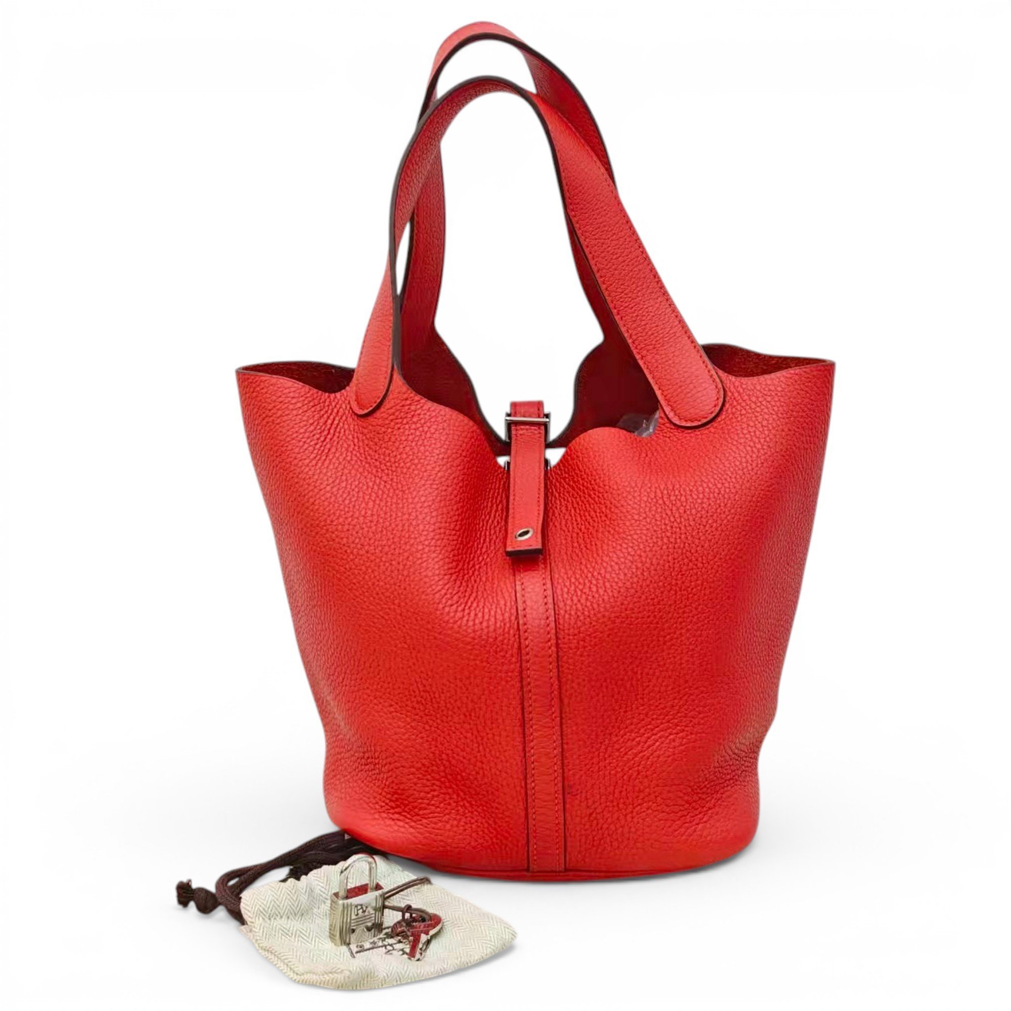Picotin leather tote