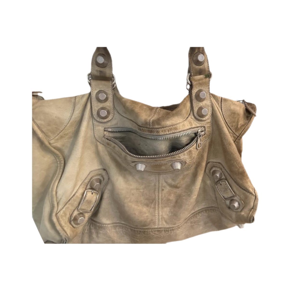 City leather handbag