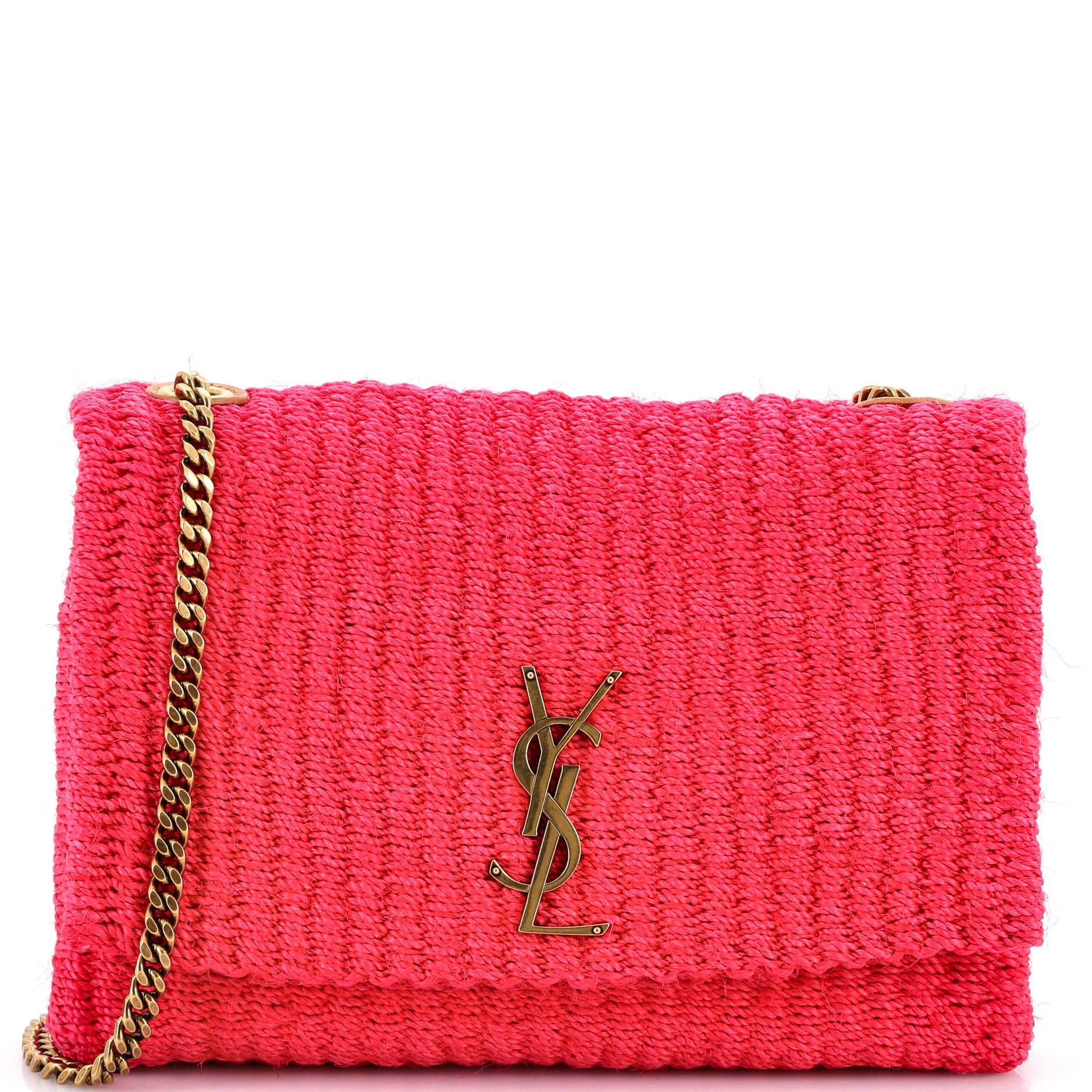 Classic Monogram Crossbody Bag Raffia