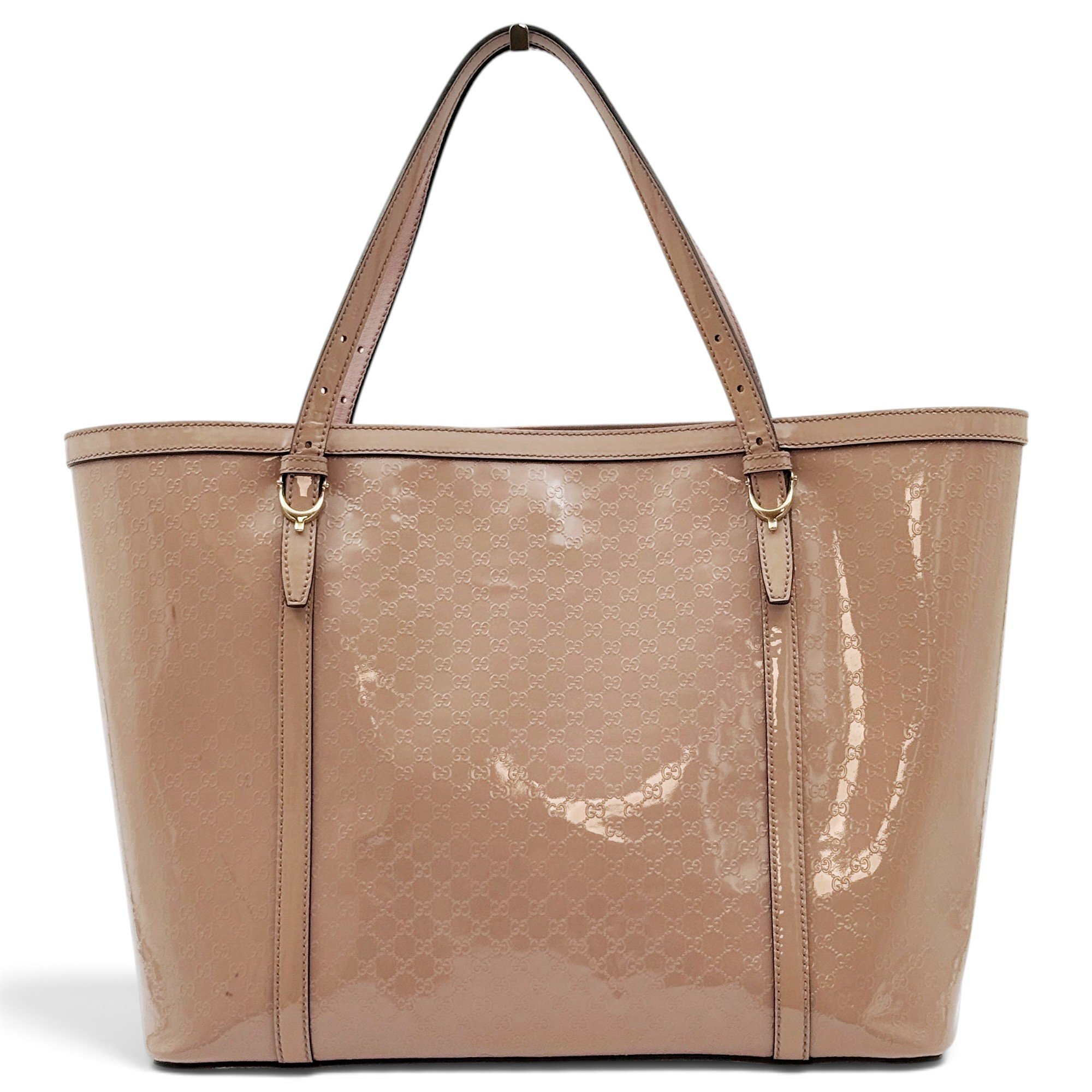 Patent leather handbag