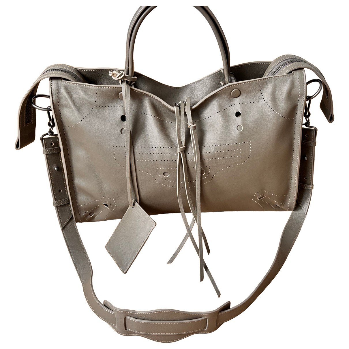 Balenciaga Blackout leather crossbody bag