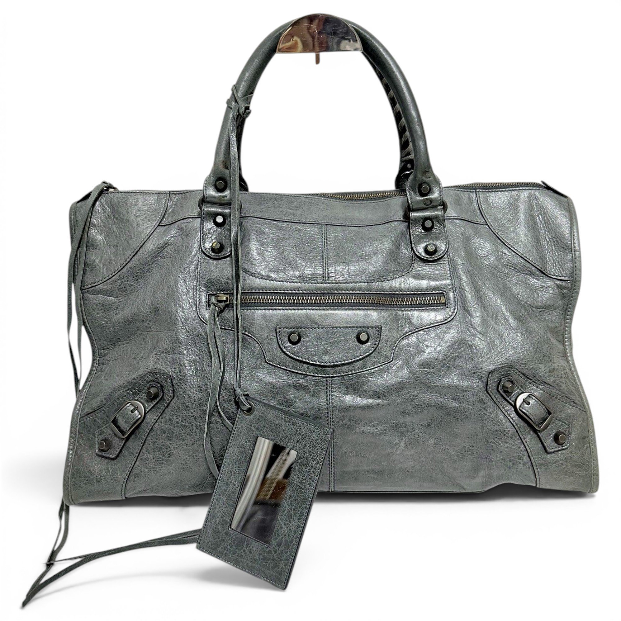 Classic Metalic leather handbag