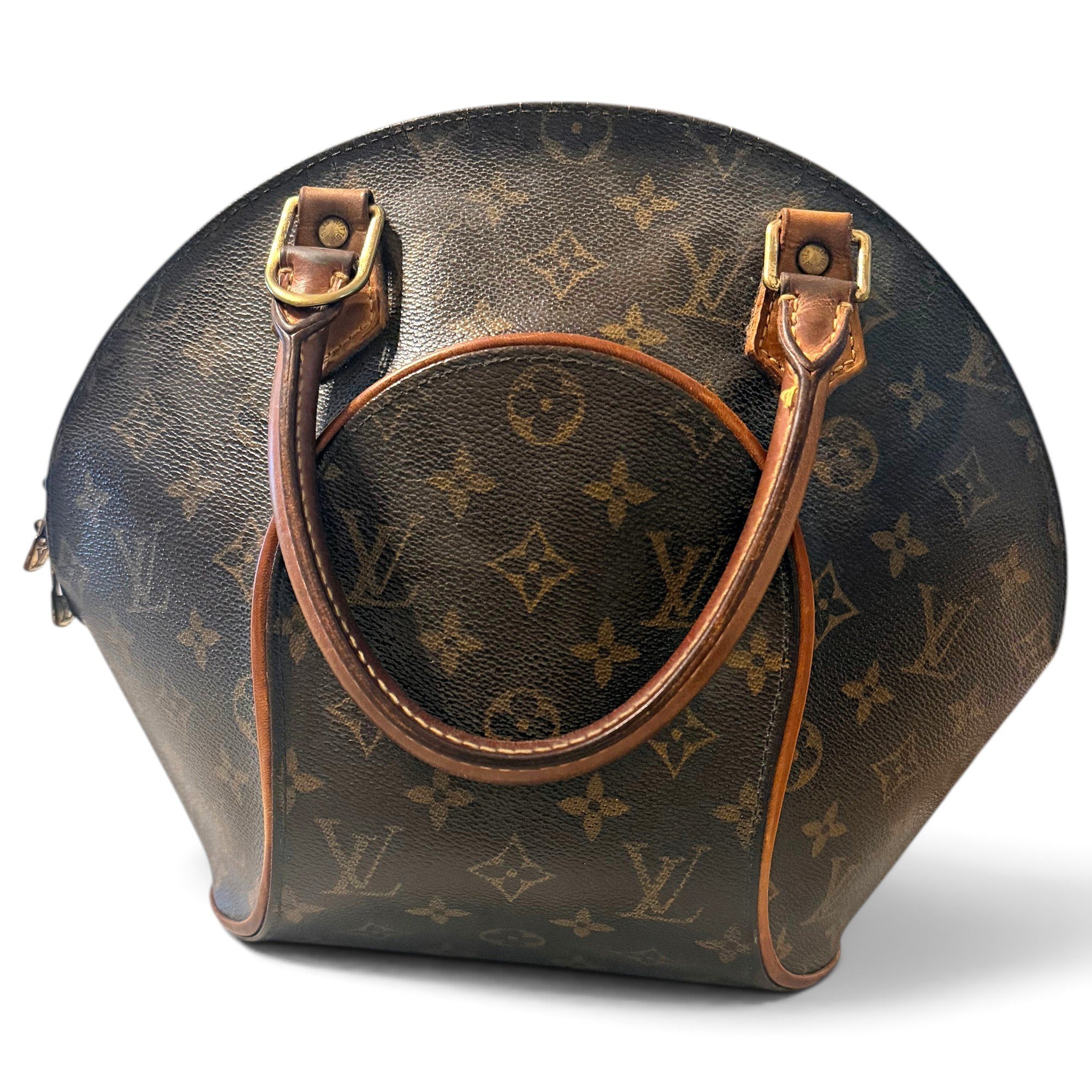 Ellipse leather handbag