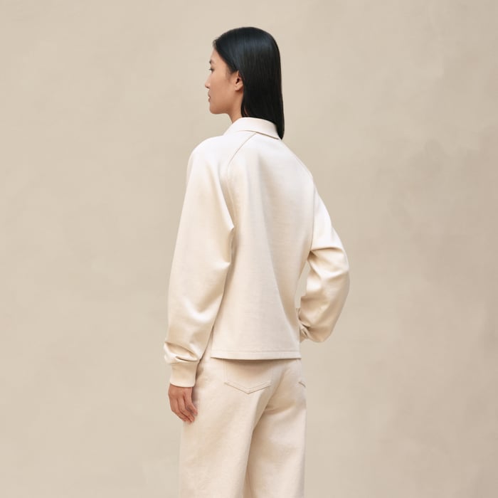 Blanc Cassé Polo Shirt Ith Raglan Sleeves