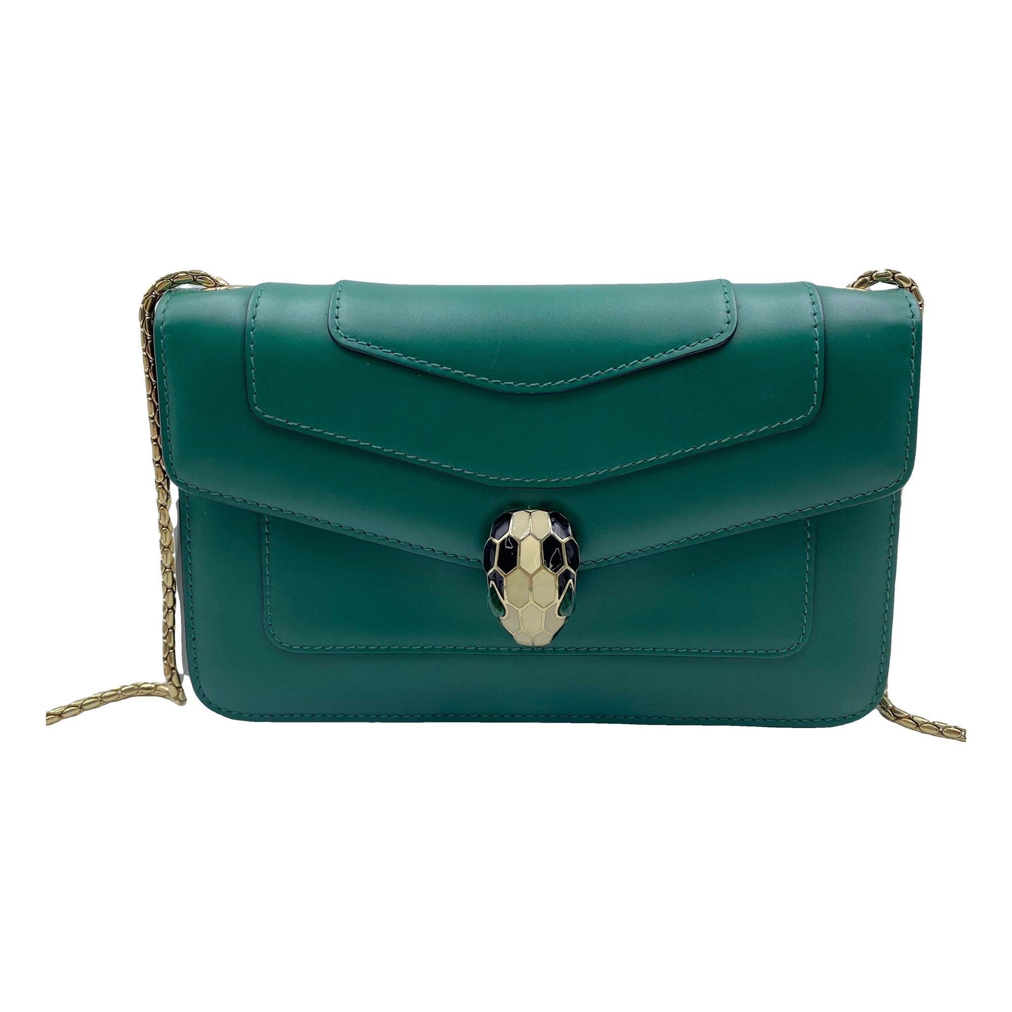 Serpenti leather handbag