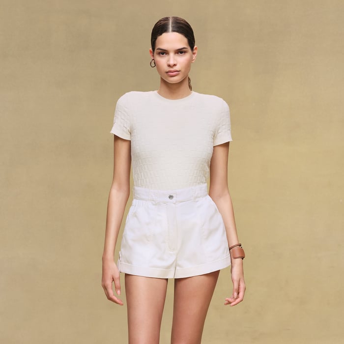 Blanc Naturel "Medor" Short-sleeve Sweater