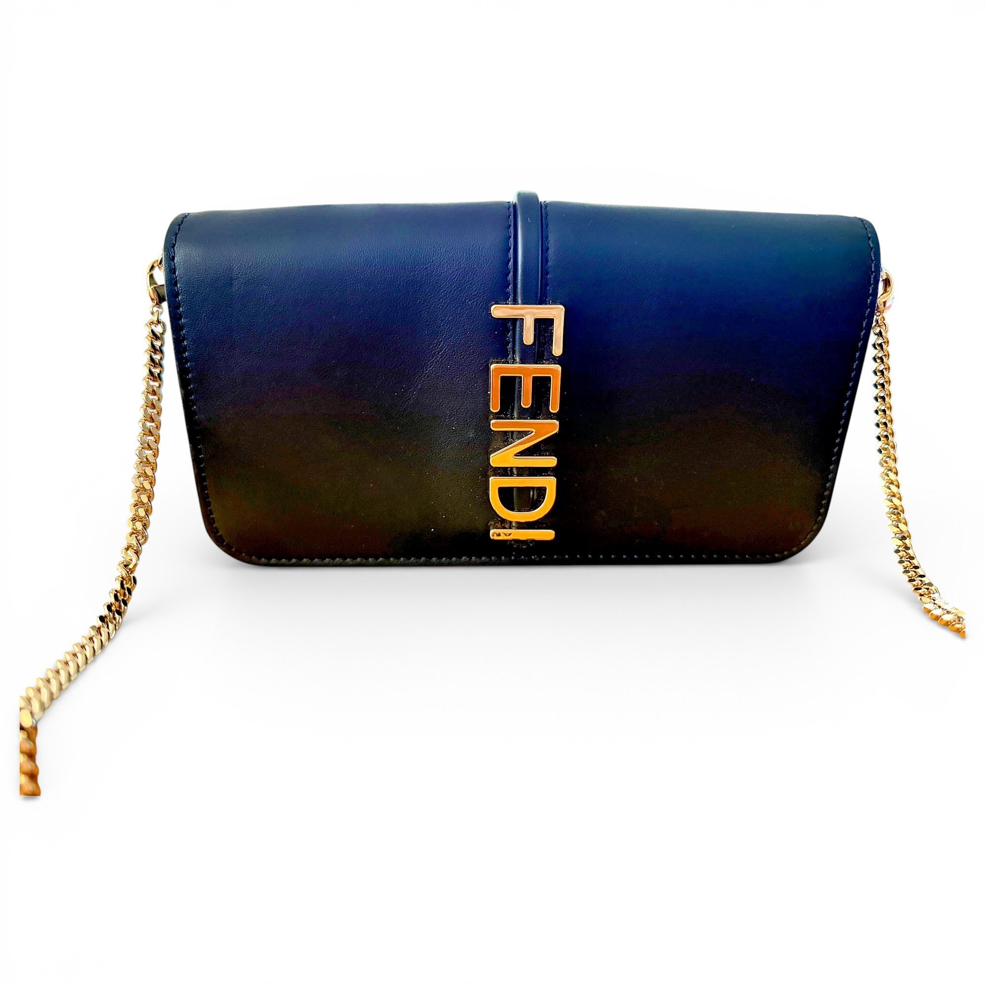 Leather clutch bag