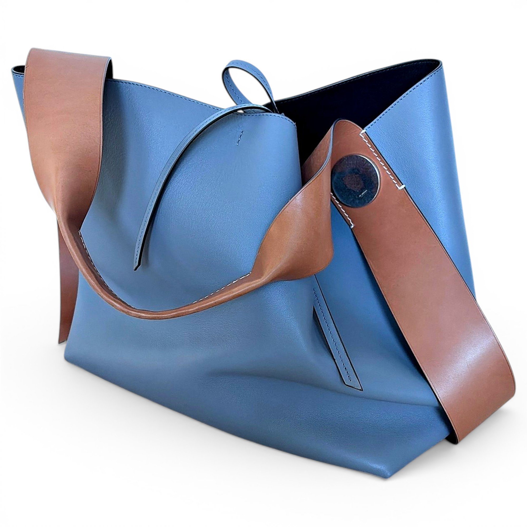Shopper leather tote