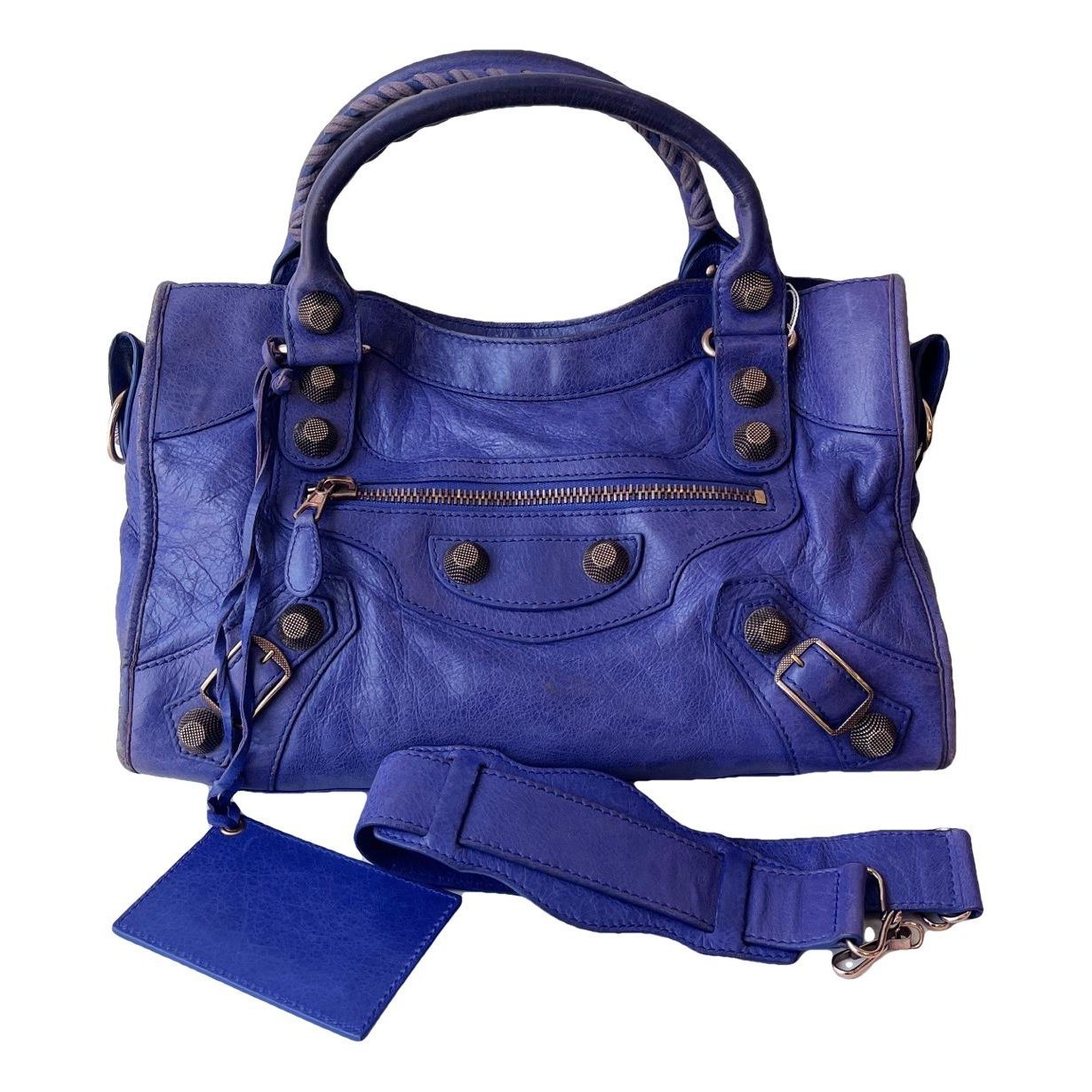 City leather handbag