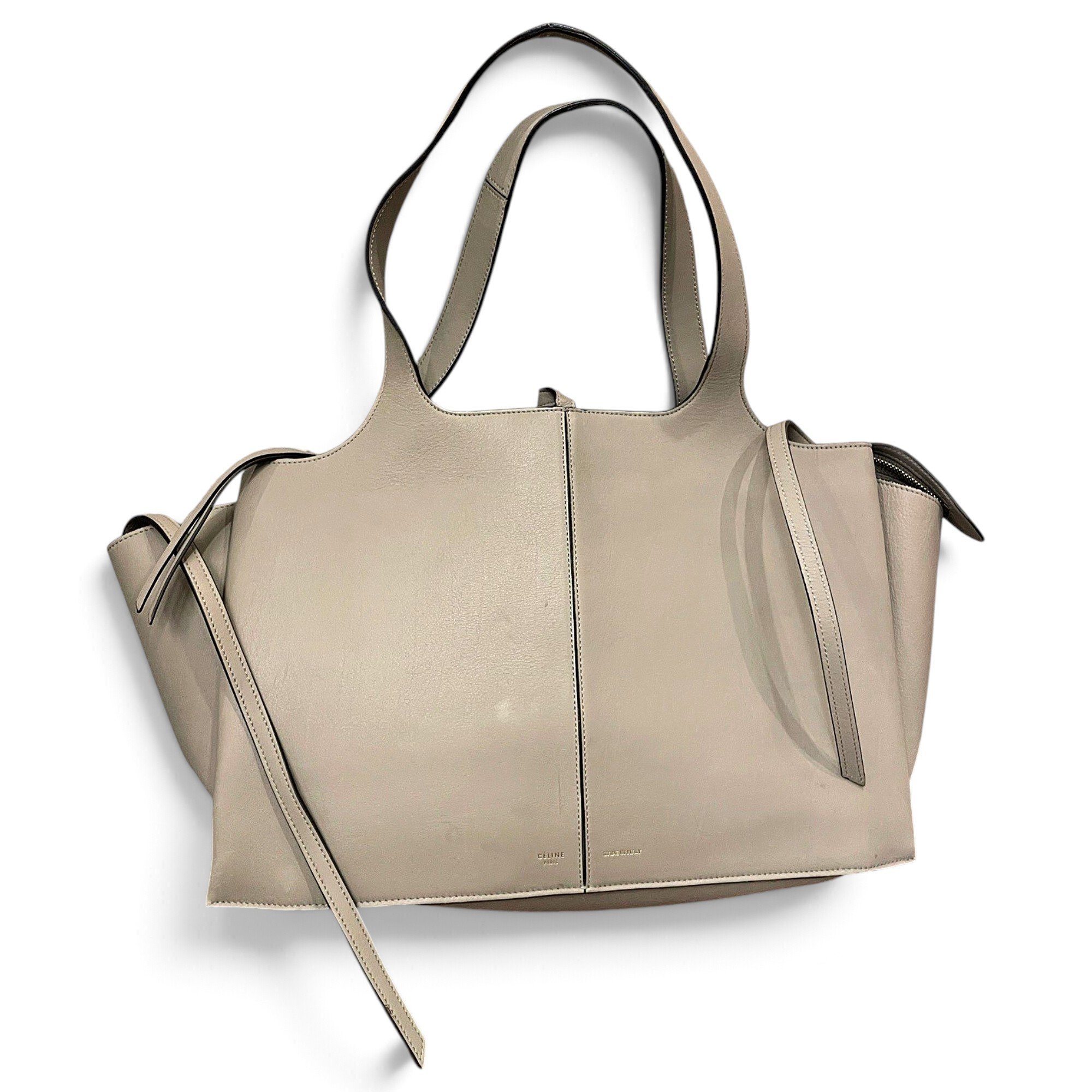 Tri-Fold leather tote