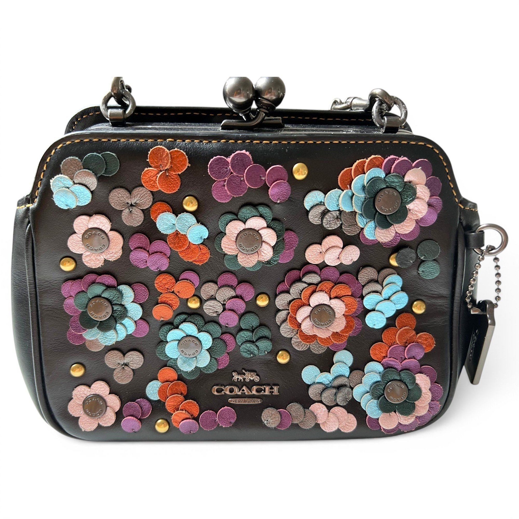 Leather clutch bag
