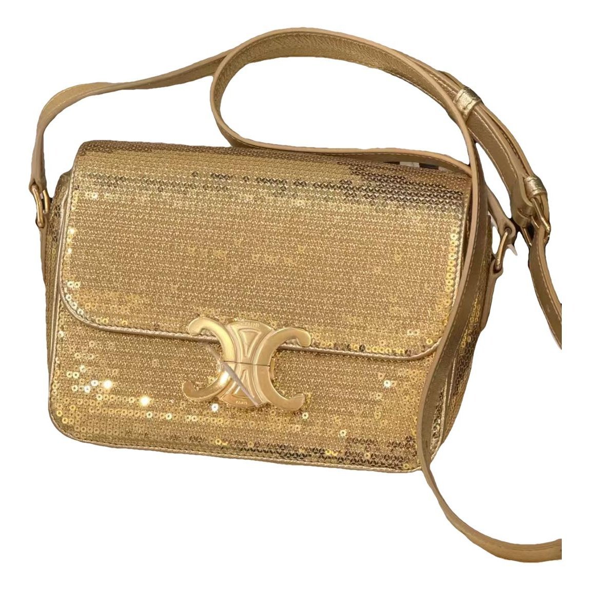 Triomphe glitter handbag