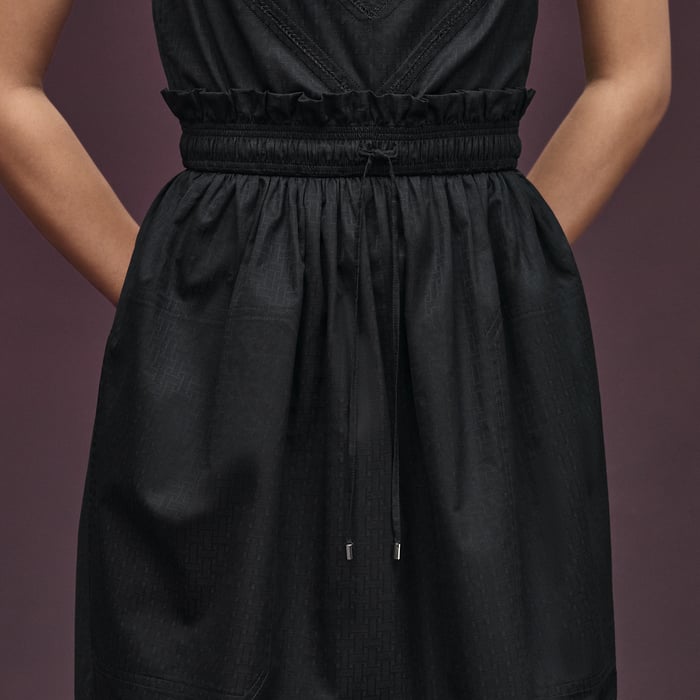 Noir "Mosaique" Pouch Dress