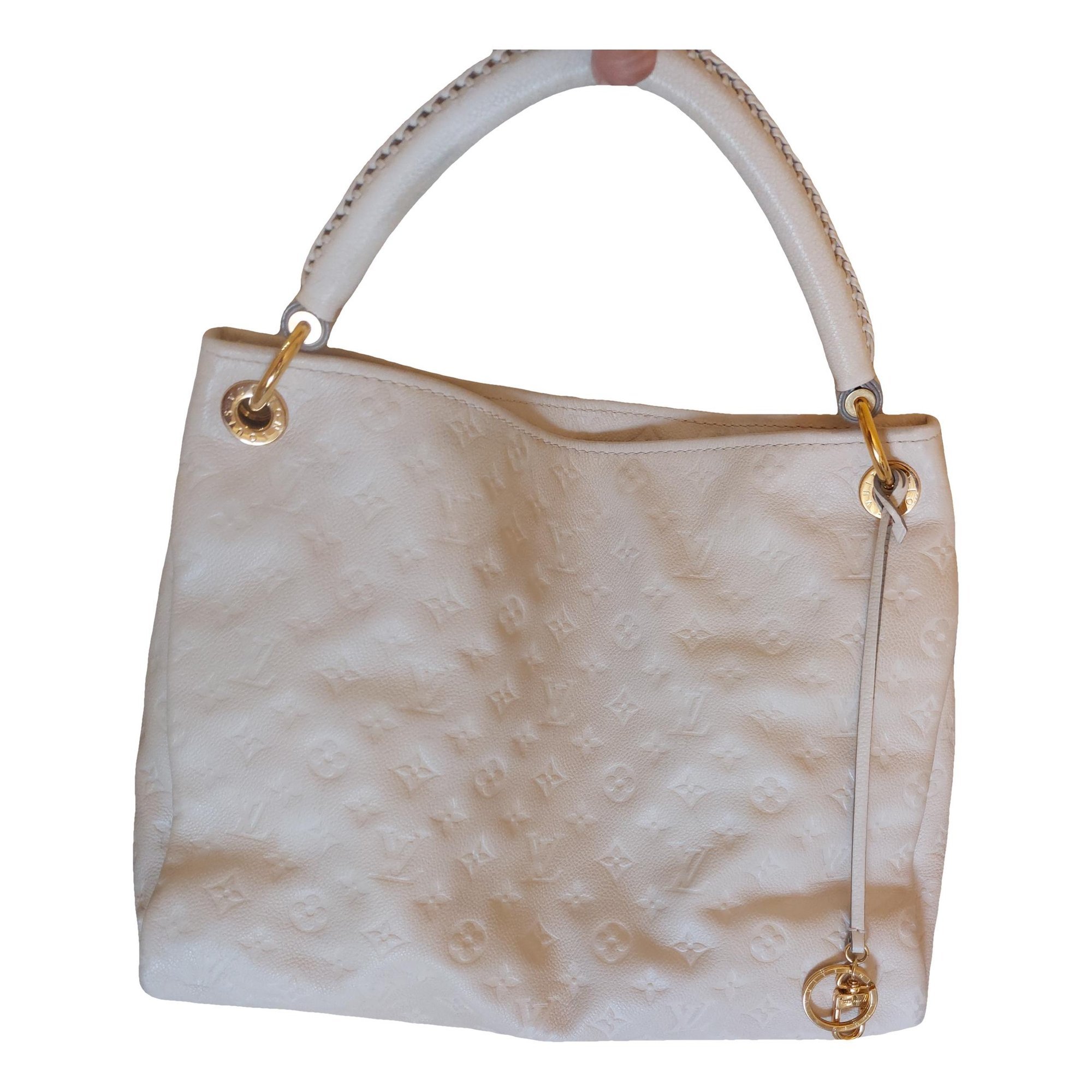 Artsy leather handbag