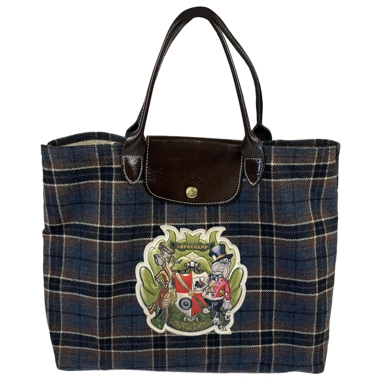 Pliage tweed handbag