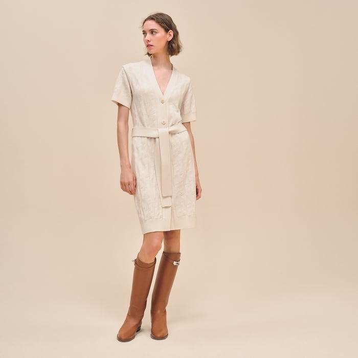 Blanc Naturel "H" Short-sleeve Dress
