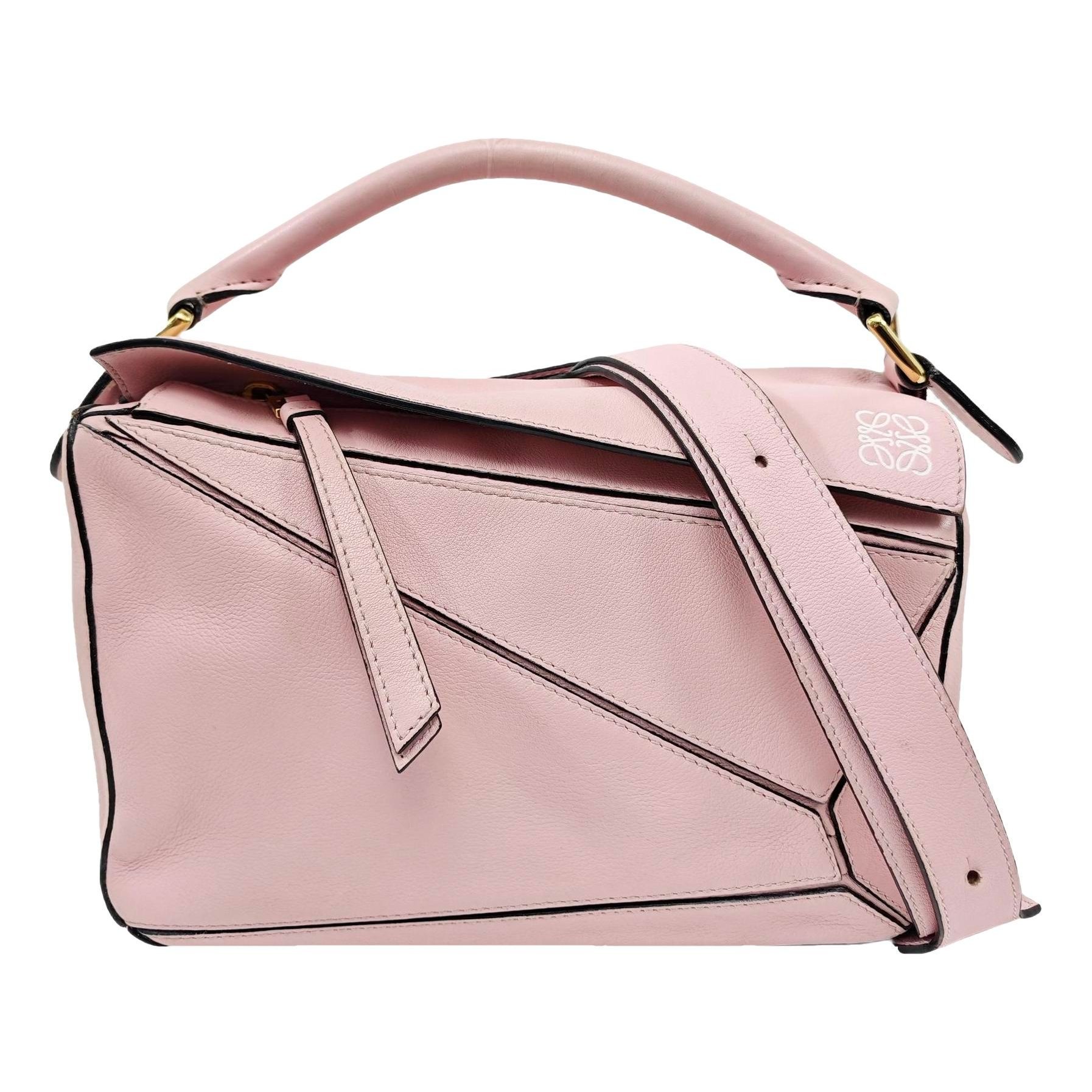Puzzle leather handbag