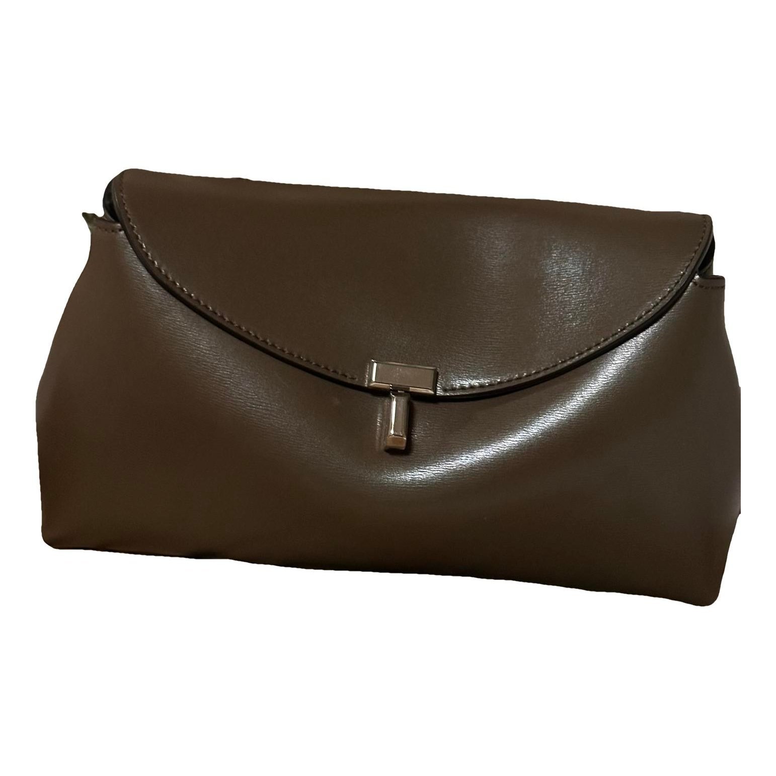 T-Lock leather clutch bag