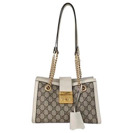 Padlock leather handbag