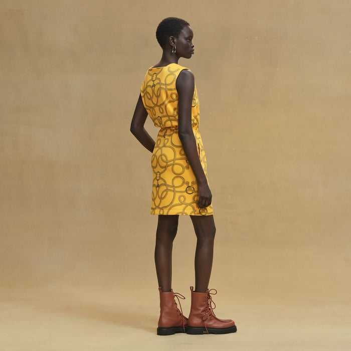 Jaune Mimosa "Palefroi Remix" Sleeveless Dress