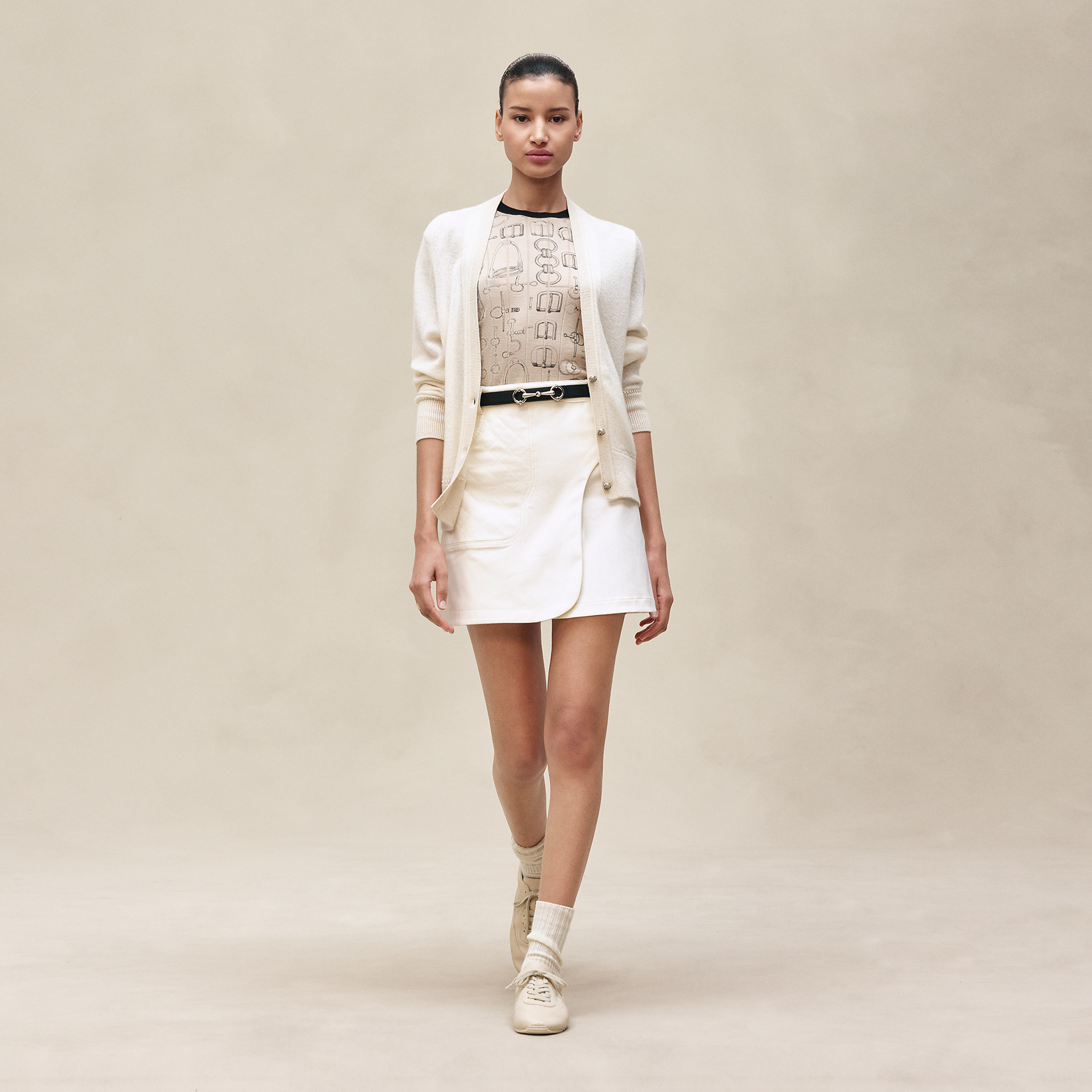 "L'Enseigne du Sellier" buttoned cashmere cardigan