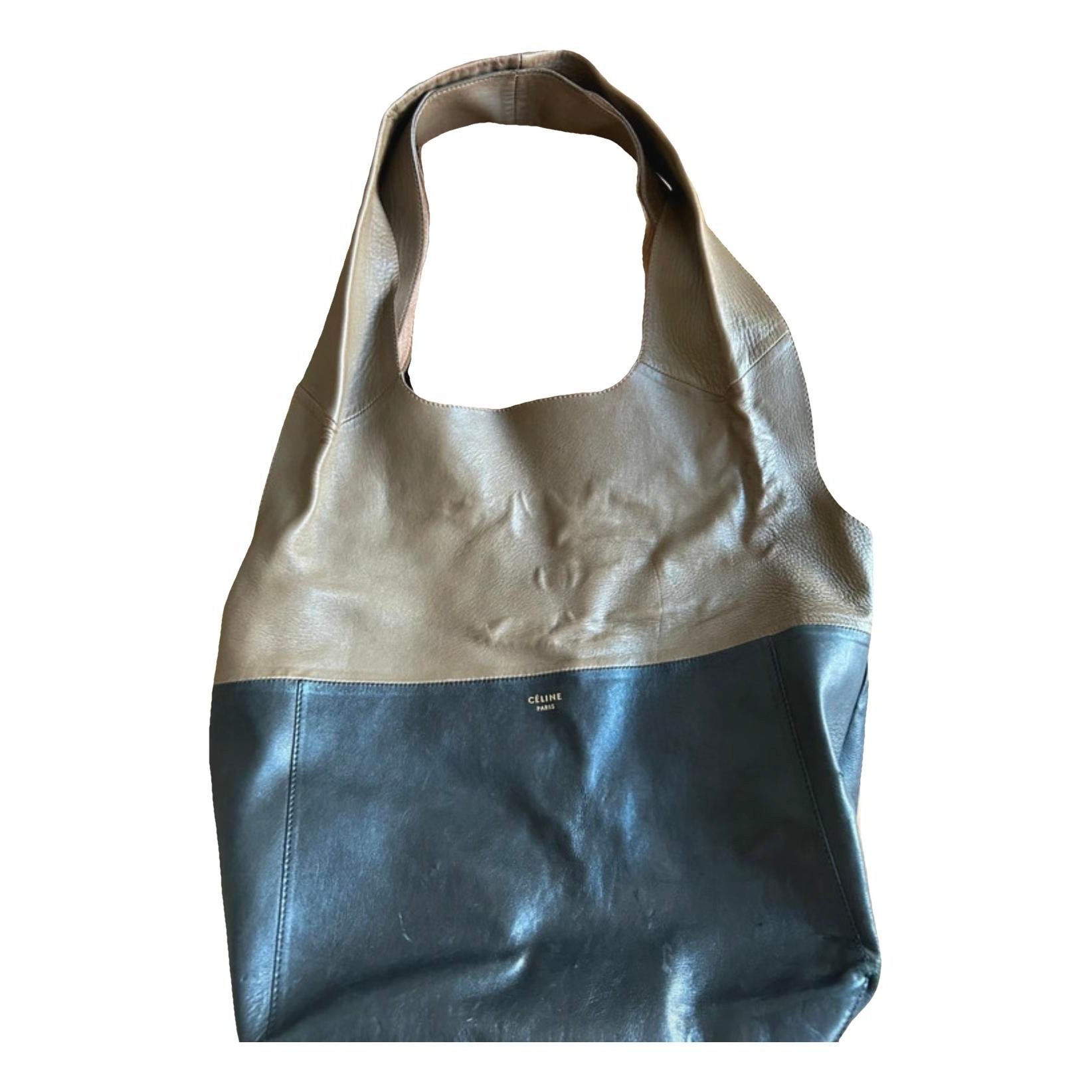 Cabas leather tote