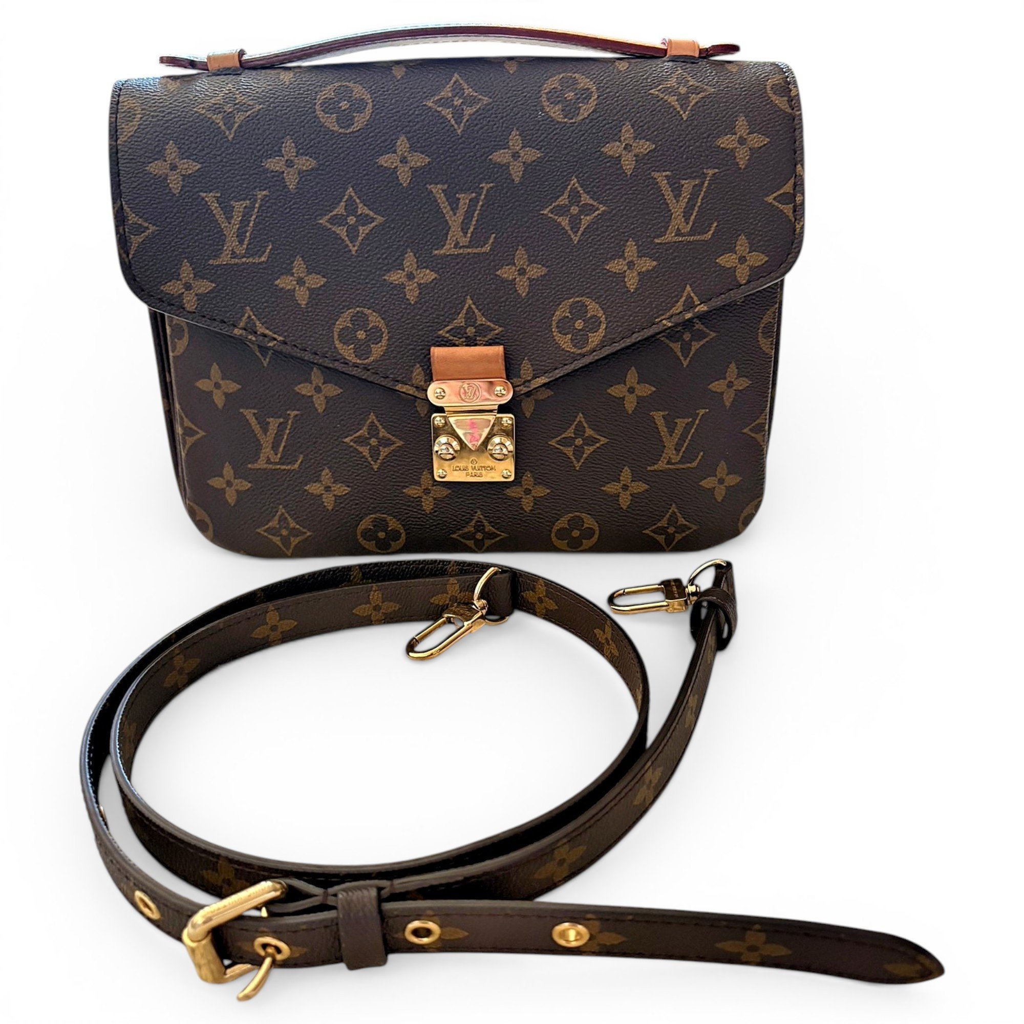 Leather clutch bag