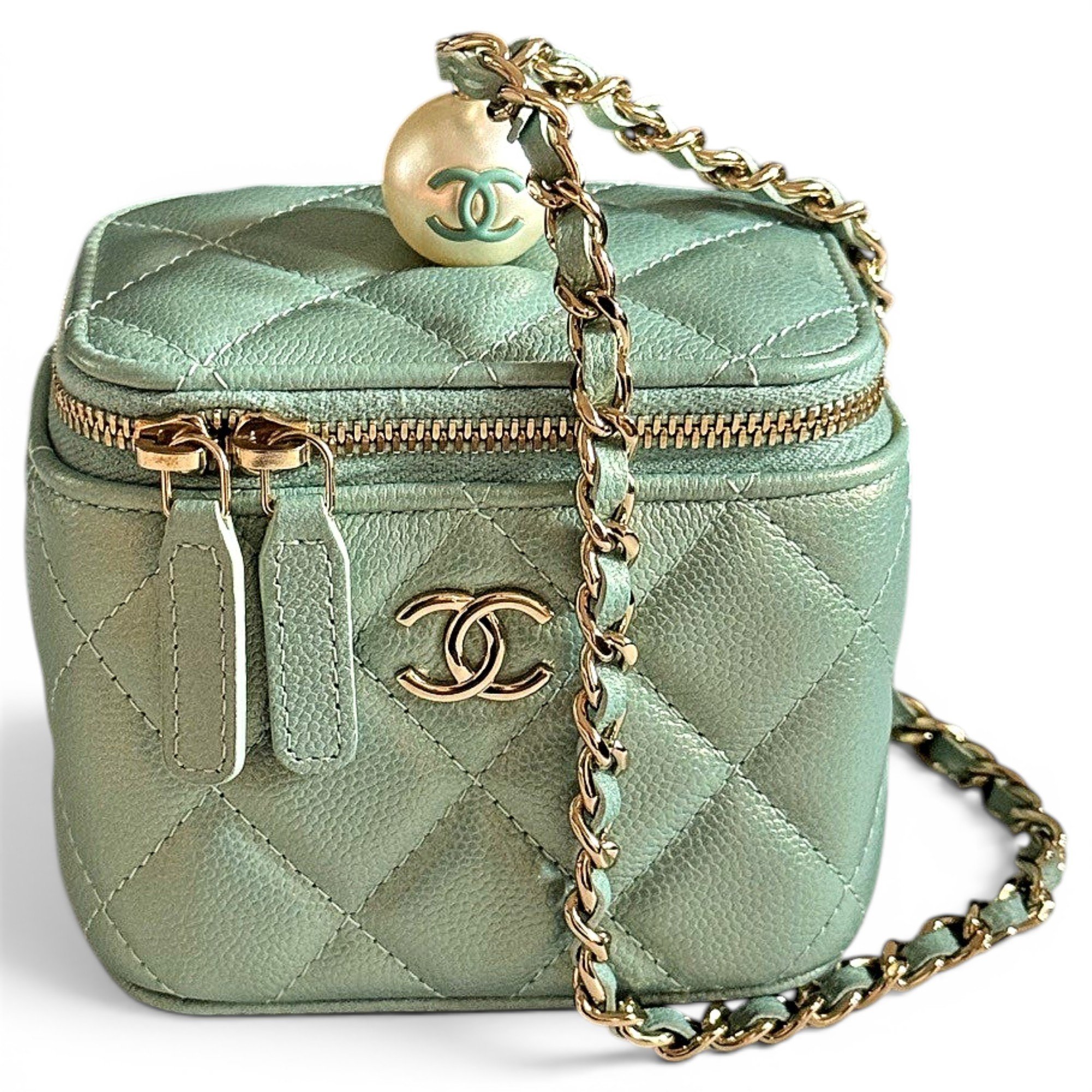 Trendy CC Vanity leather handbag