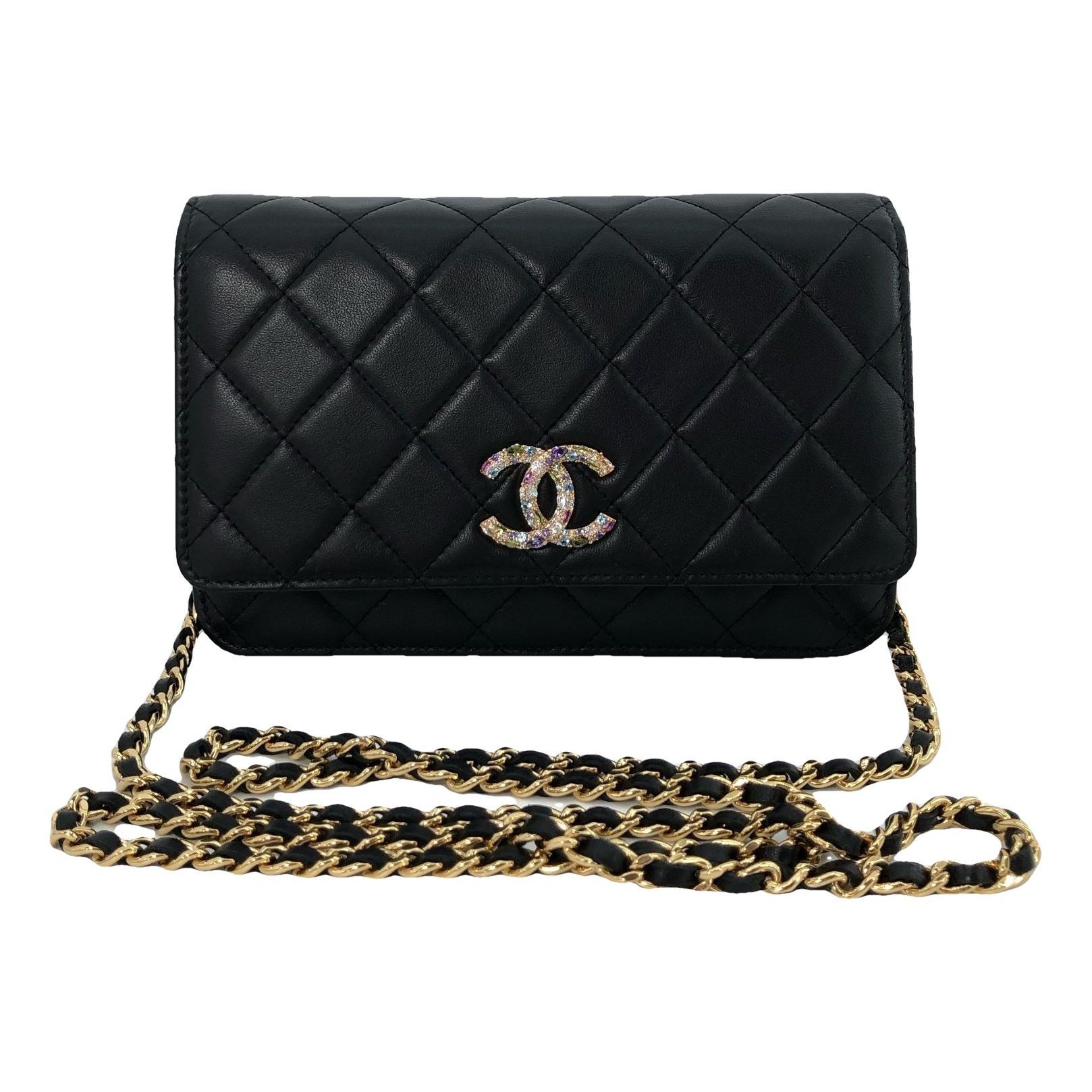 Trendy CC Wallet on Chain leather crossbody bag
