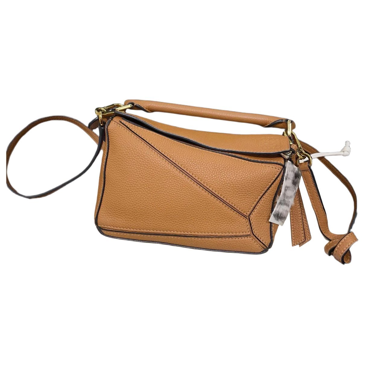 Puzzle leather handbag