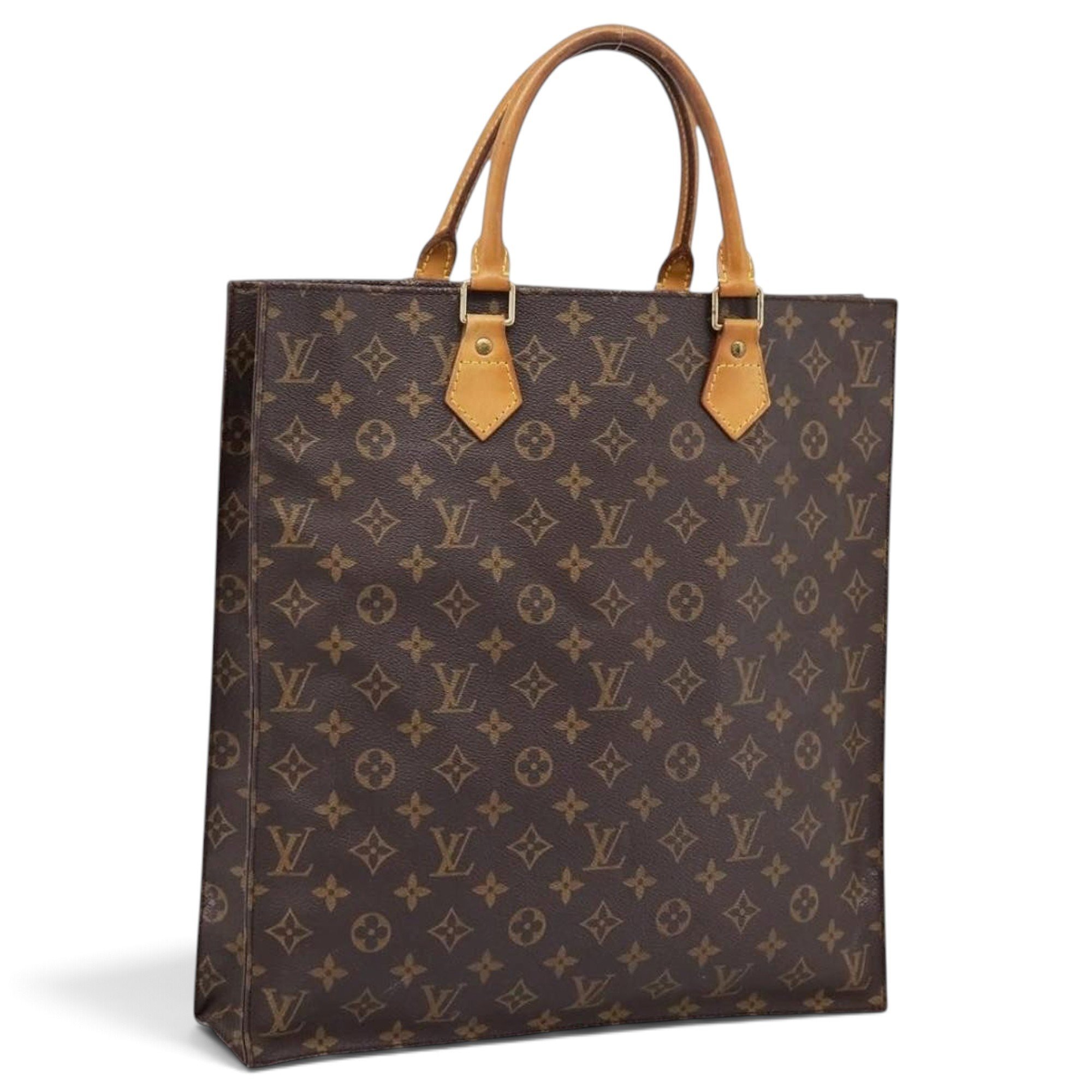 Plat leather handbag