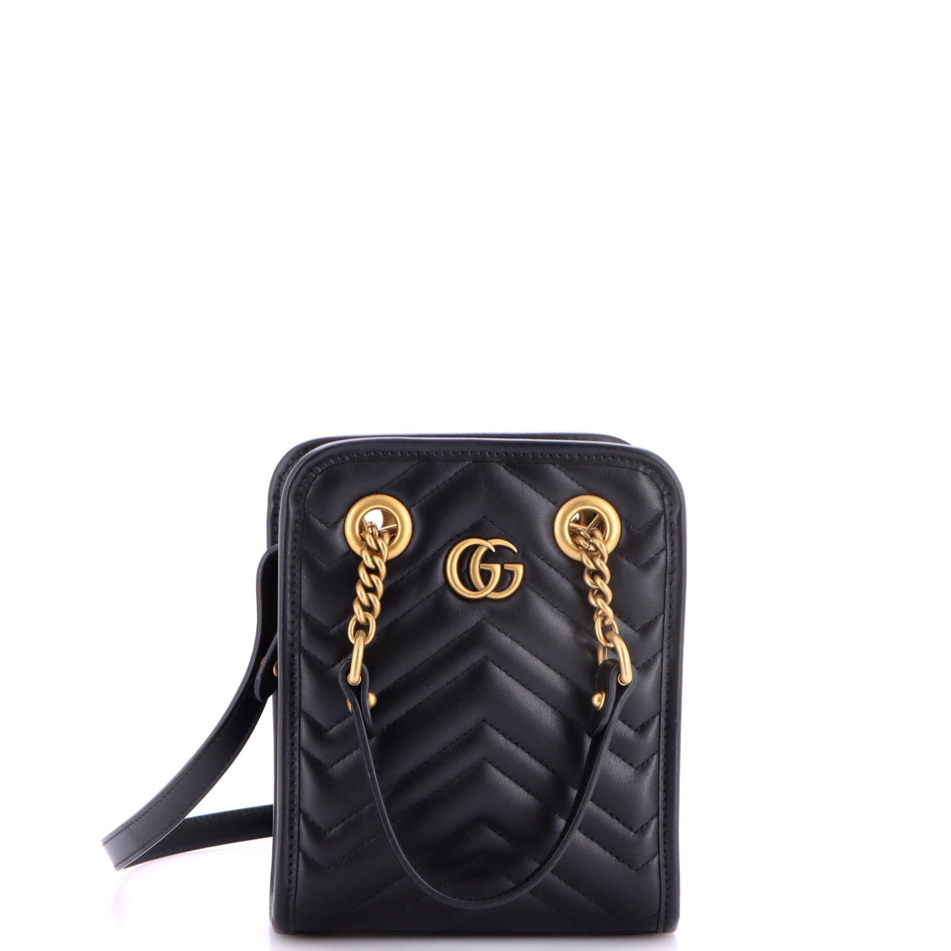 GG Marmont Handle Crossbody Bag Matelasse Leather Mini