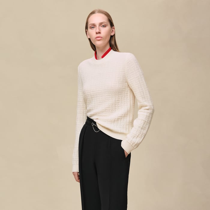 Blanc Naturel "H Voyage" Long-sleeve Sweater