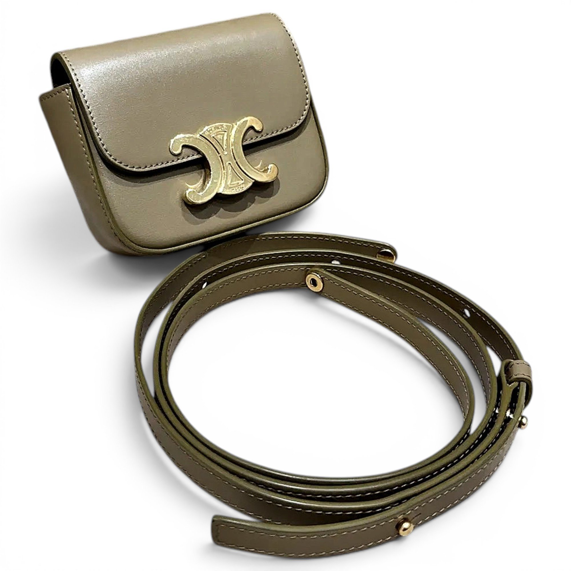 Triomphe leather crossbody bag