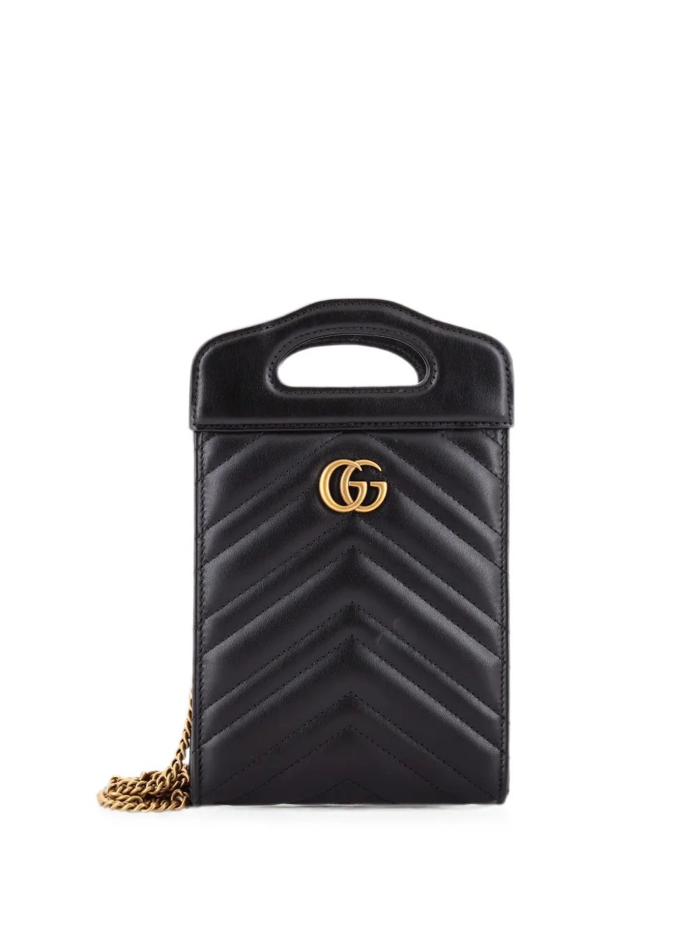 GG Marmont Top Handle Convertible Chain Tote Matelasse Leather Mini crossbody bag