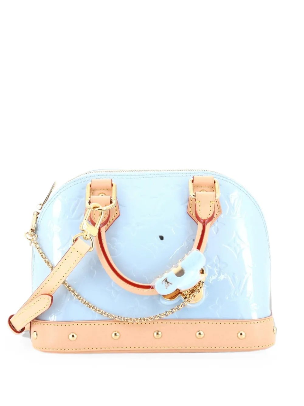 Alma Charm Chain Handbag Monogram Vernis BB satchel