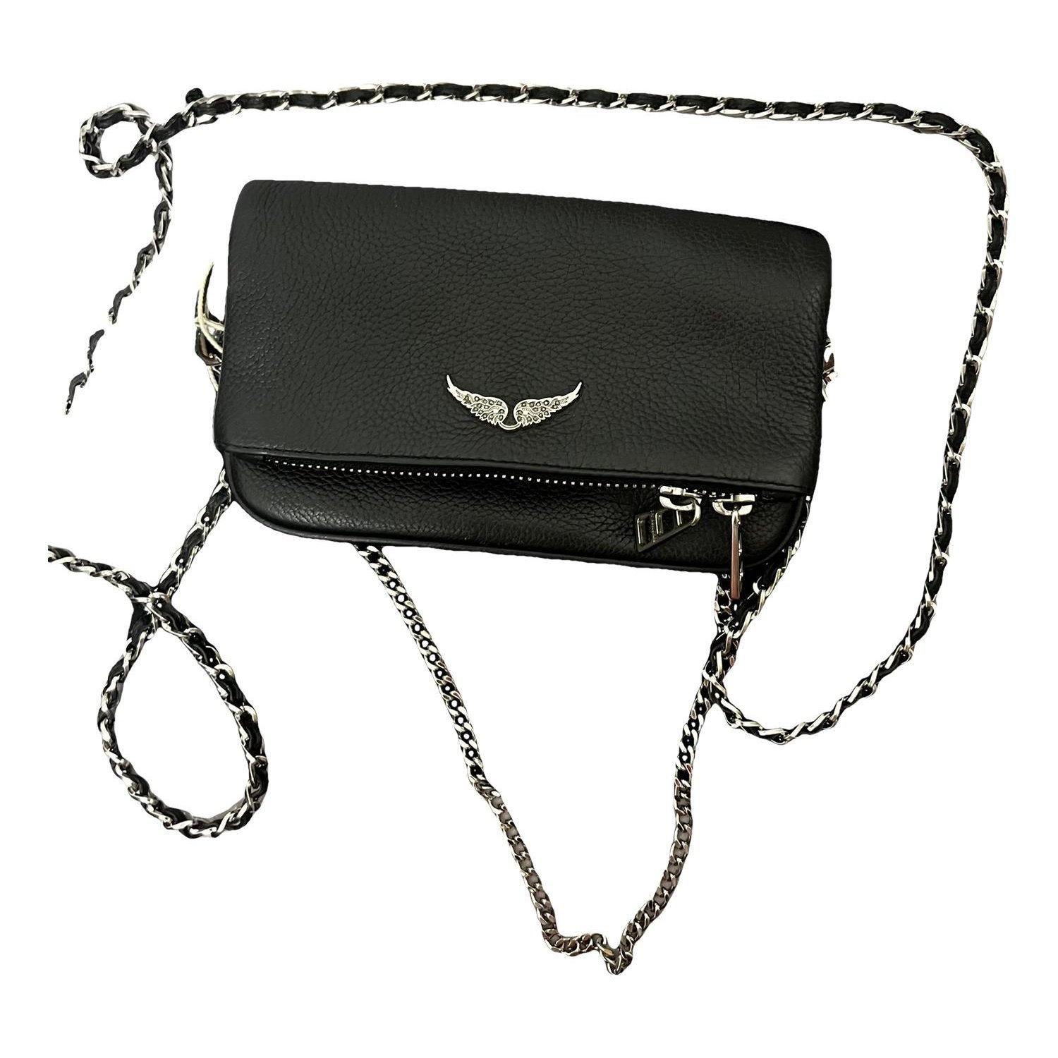 Rock leather clutch bag