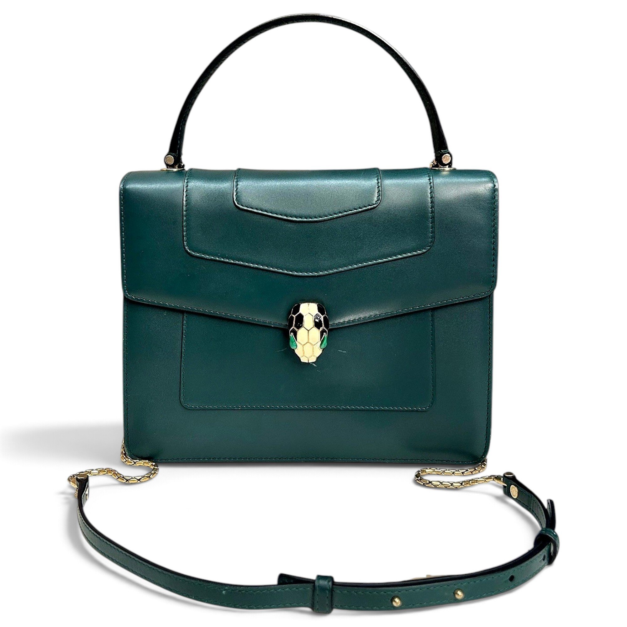 Serpenti leather handbag