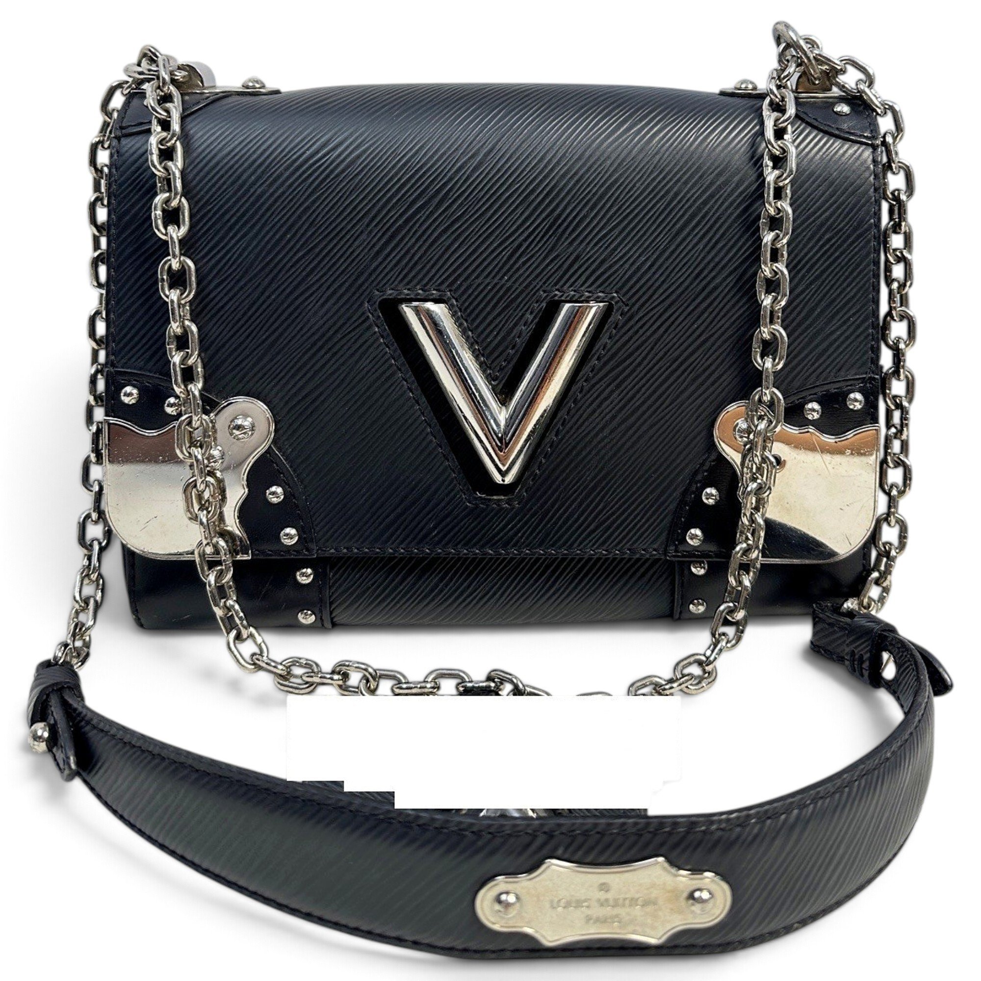 Twist leather handbag