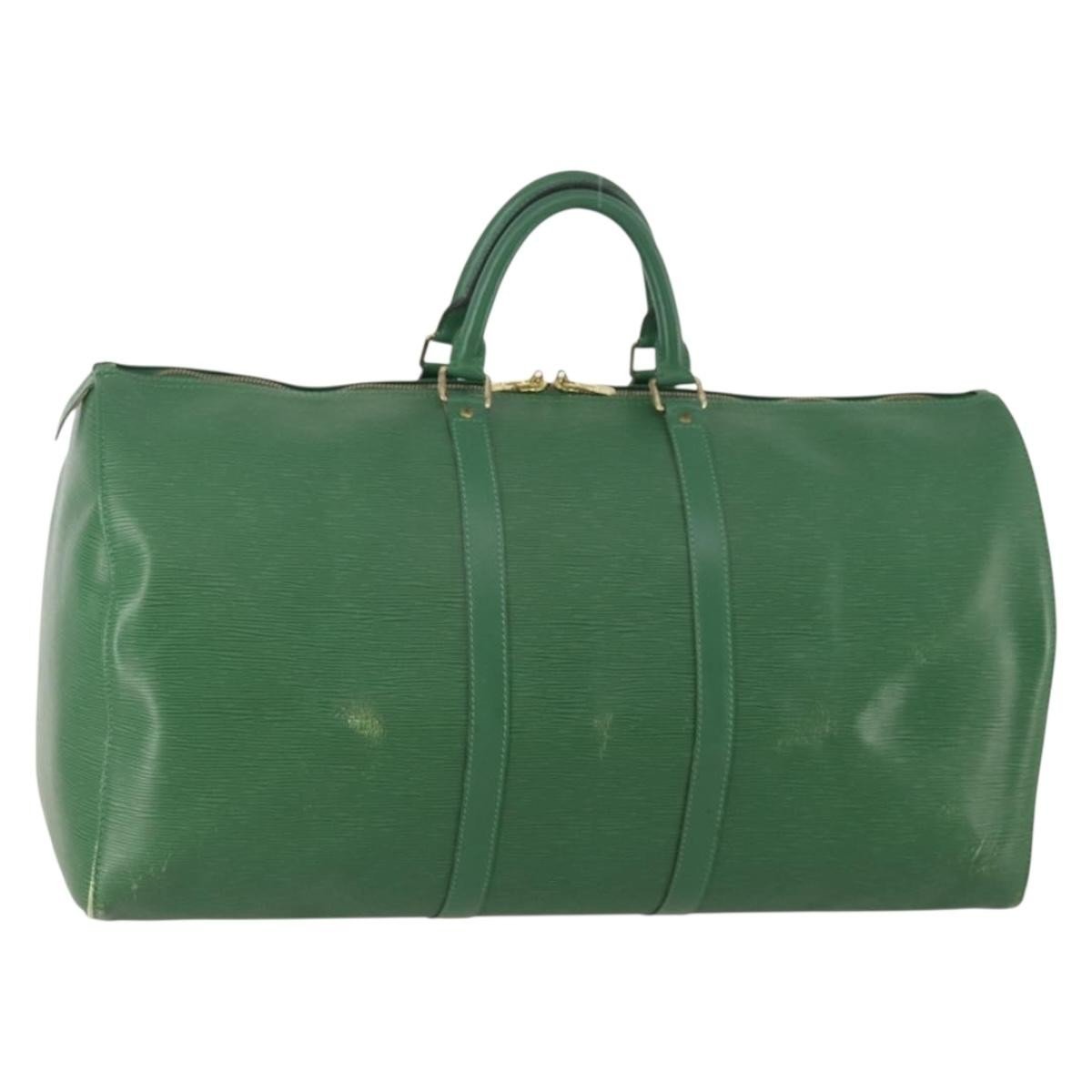 Keepall leather travel bag