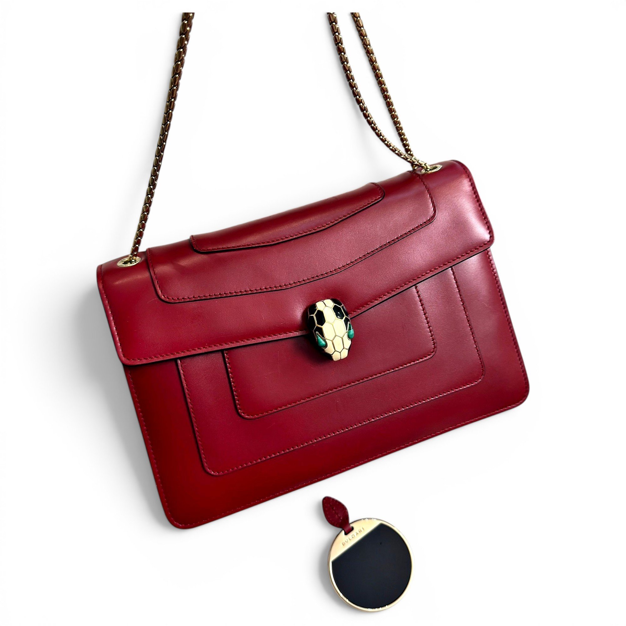 Bvlgari Serpenti leather handbag