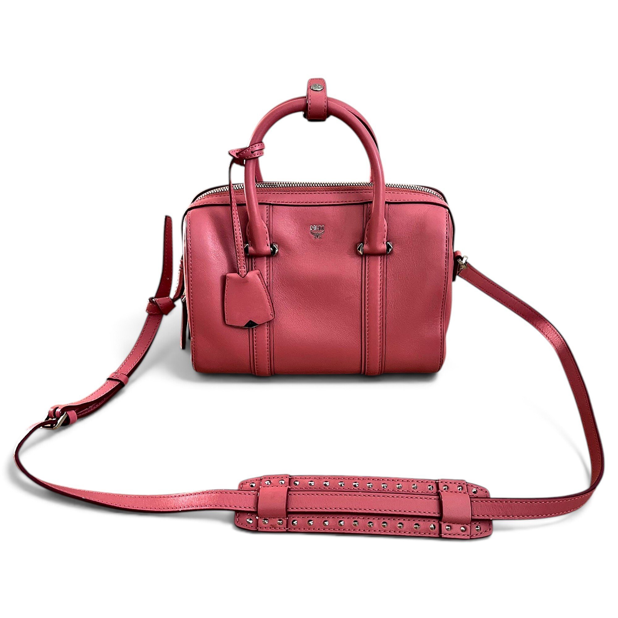 Boston leather bowling bag