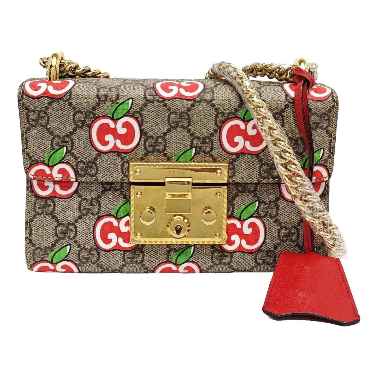 Padlock leather handbag