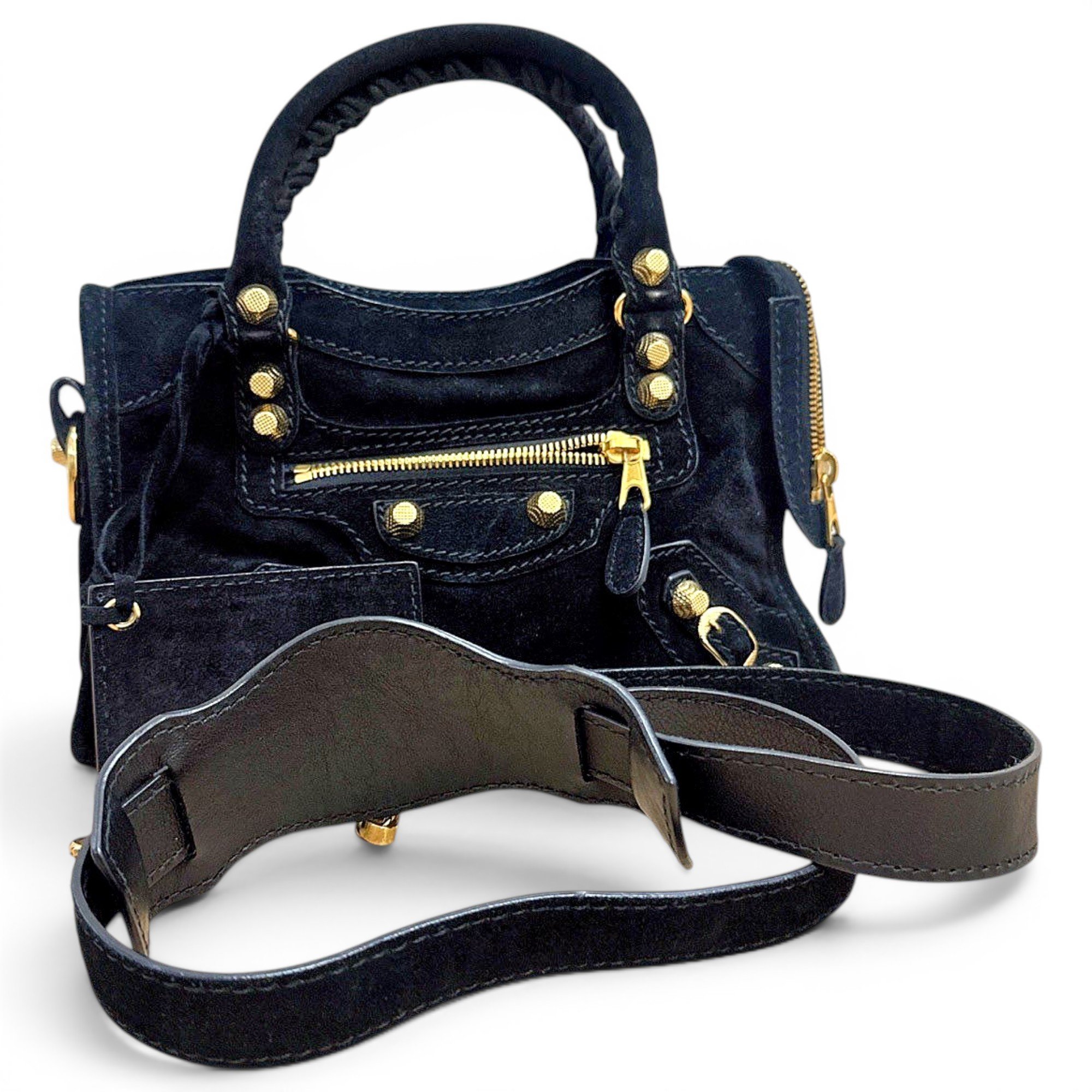 City leather handbag