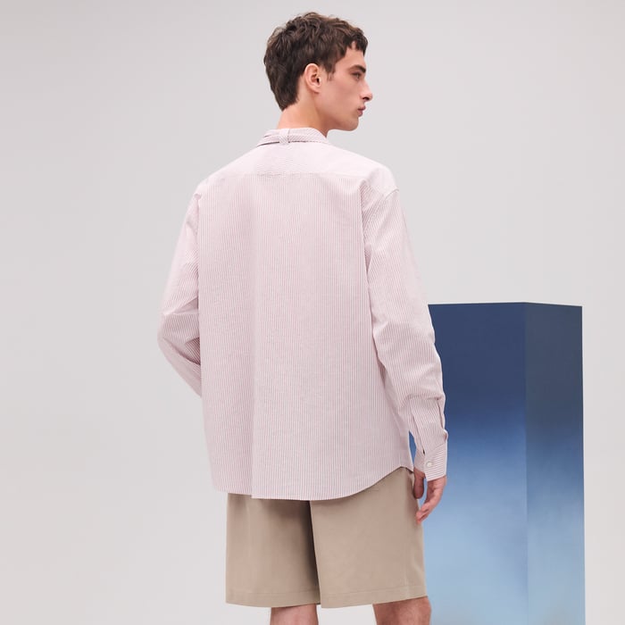 Guimauve "Doubles Rayures Serties" Boxy Fit Shirt
