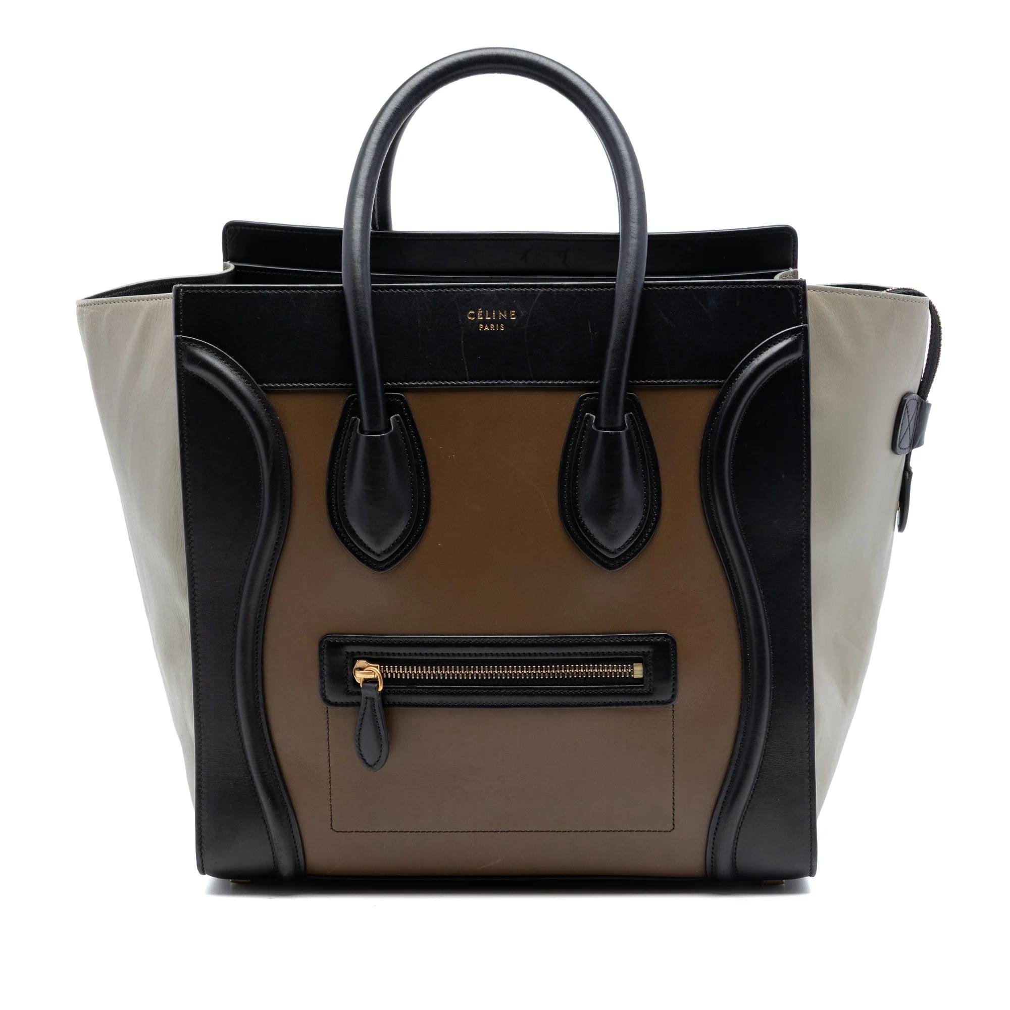 Luggage pony-style calfskin handbag