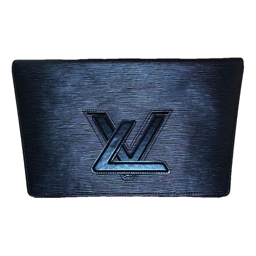 Trapèze leather clutch bag