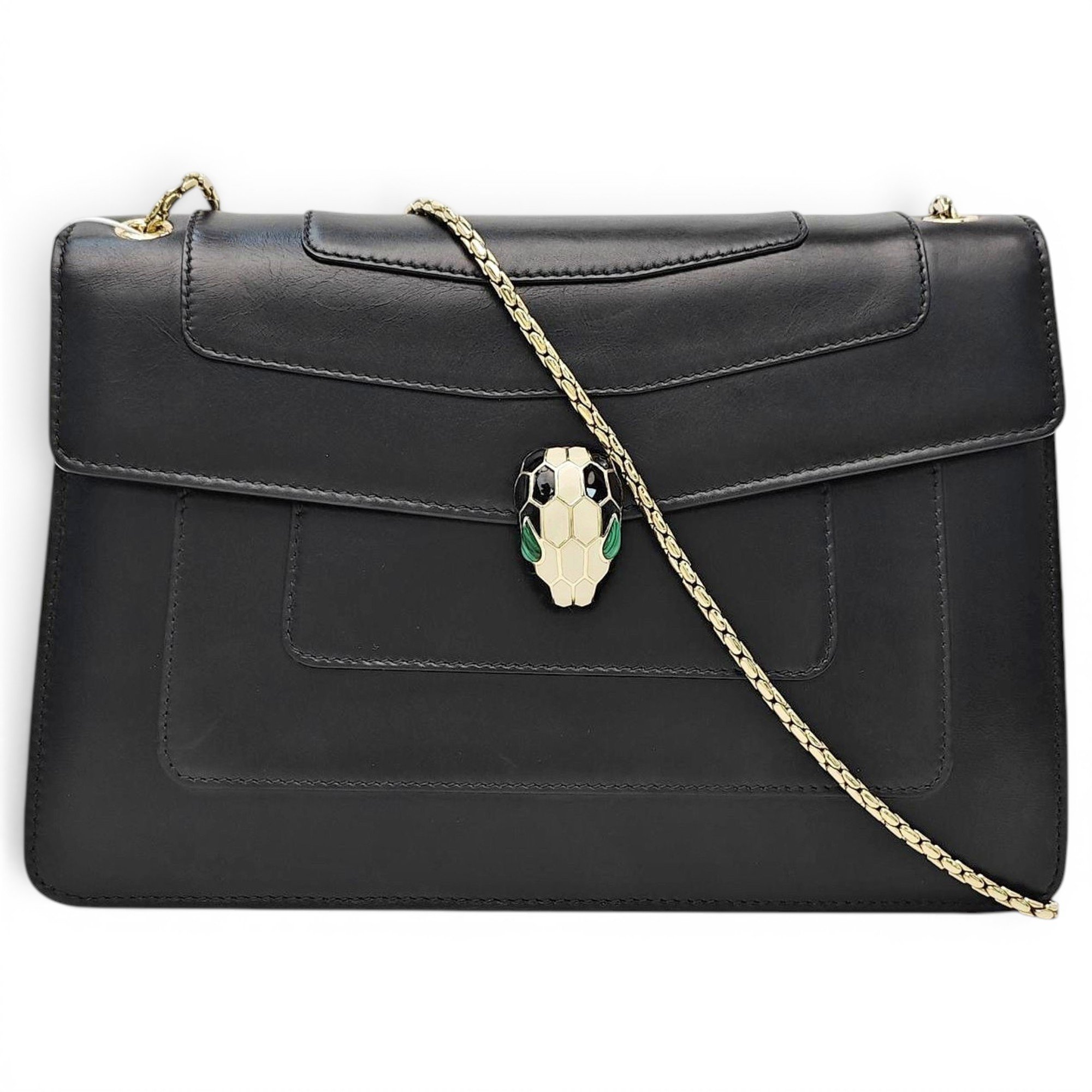 Serpenti leather handbag